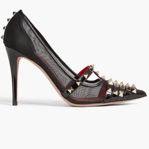 Valentino rockstud alcove mesh pumps